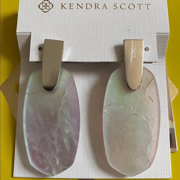 Kendra Scott Aragon Silver Drop Earrings - Picture 2 of 4